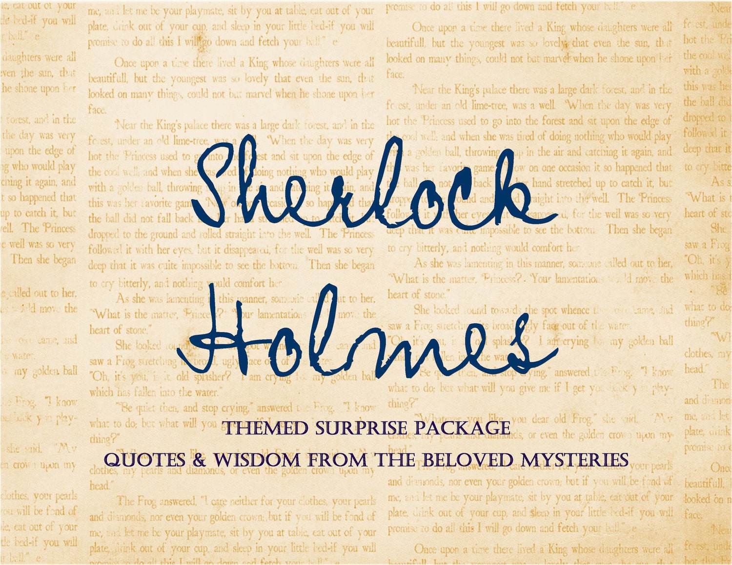Sherlock Holmes Surprise Package - Itty Bitty Teeny Tiny Gift - Favorite Quotes