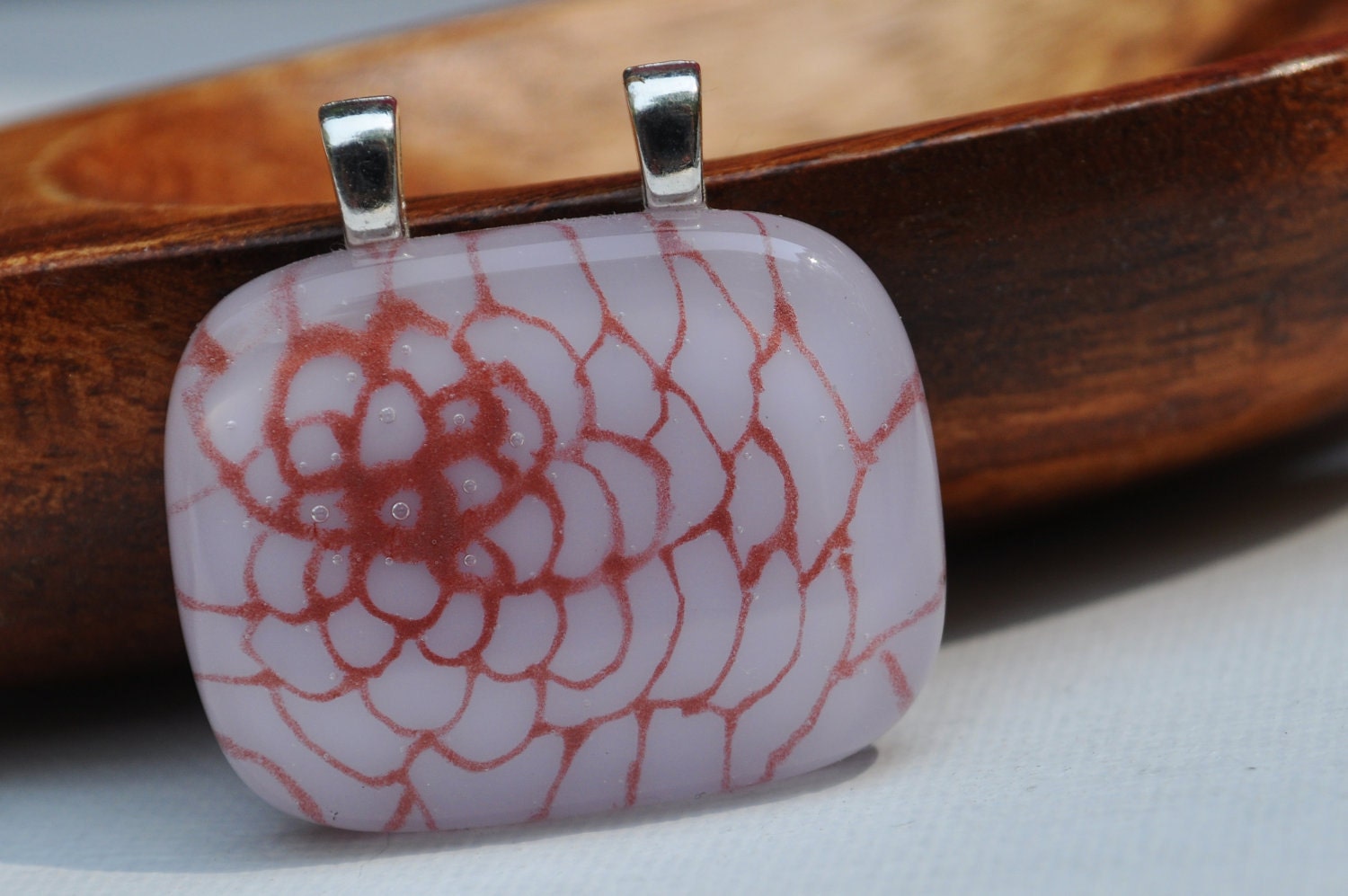 State Fair Zinnia-Fused Glass Pendant