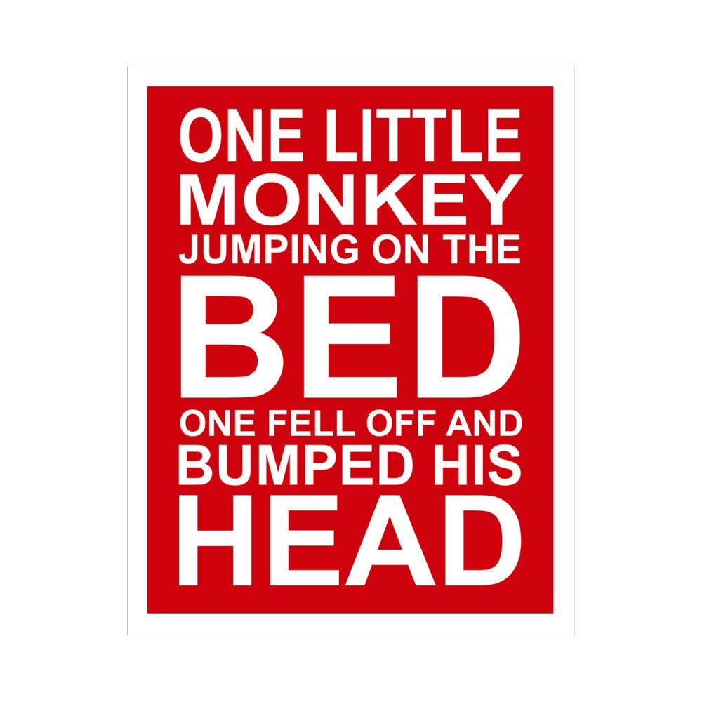 One Little Monkey 11x14 inch print by Finny and Zook