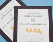 Bird Wedding Invitations for a fall spring summer wedding