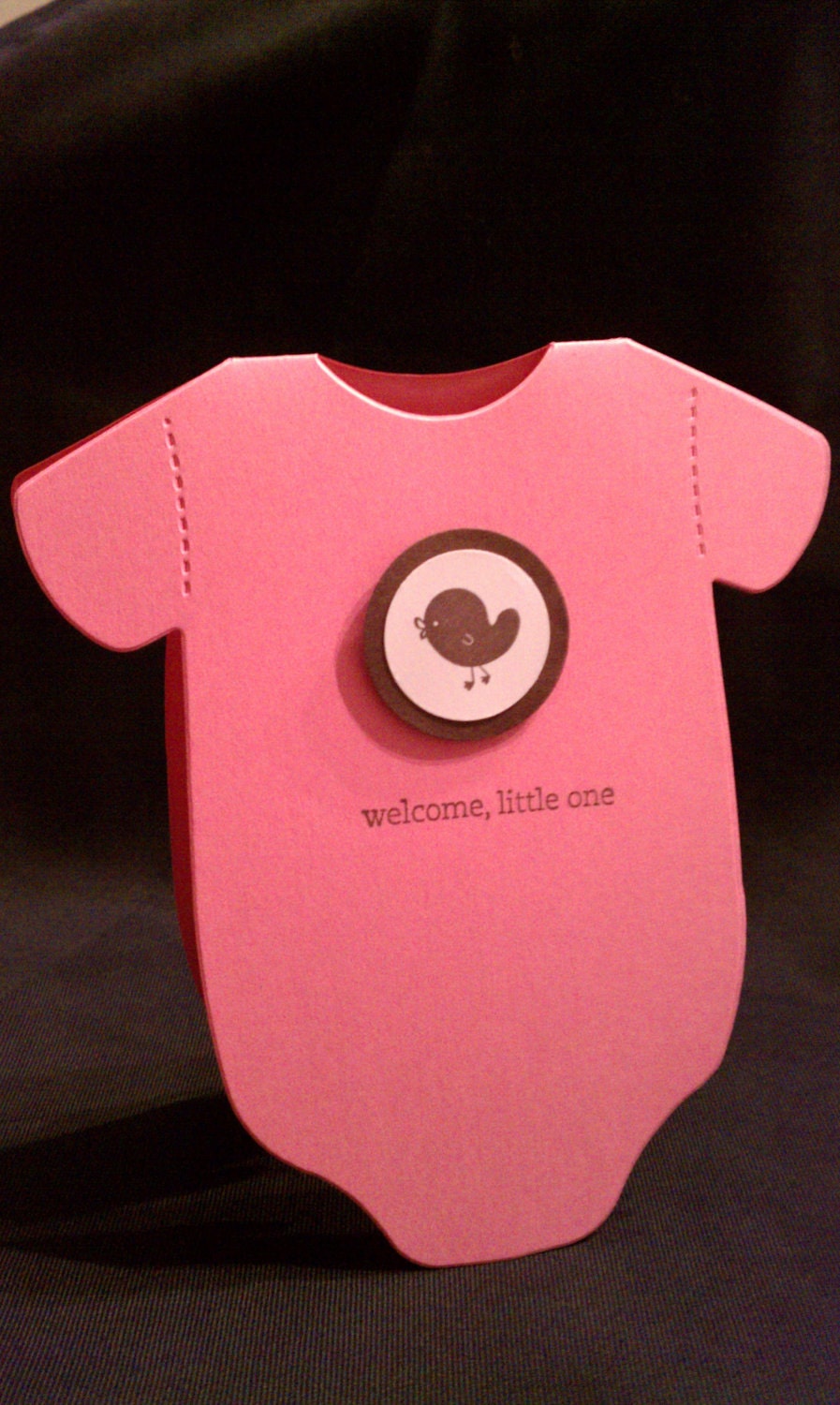Welcome Little One - Onesie Baby Card (Girl)
