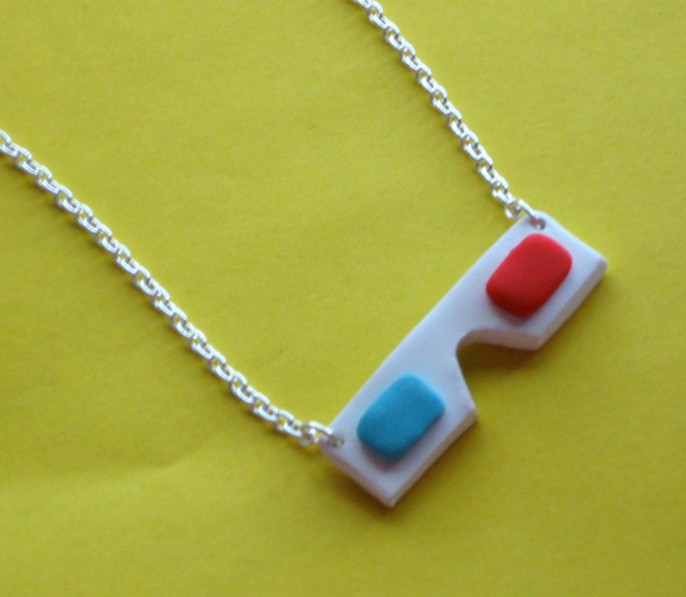 Polymer Clay 3D Glasses Necklace