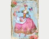 Marie Antoinette Trianon Shabby Chic. Digital Collage Sheet. Personal & Commercial Use for paper, invitations, gift tags. Handmade Imade 003