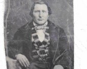 Antique Tintype Photograph -  Vintage Gentleman