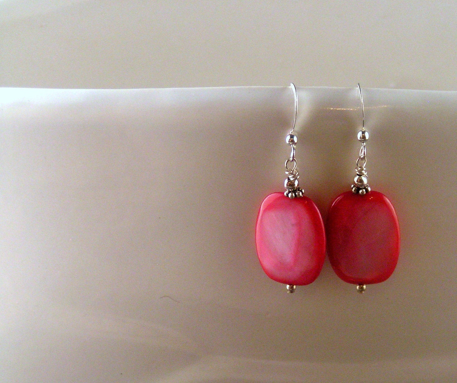 Fuschia Mother of Pearl Earrings SALE