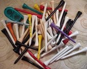 Golf Tees - Assortment of 50 Wood Golf Tees
