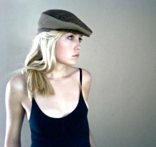 The EDINBURGH woolen mill PURE wool newsboy hat 1970's rare beyond words