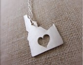Idaho State Necklace in Silver - Gem State