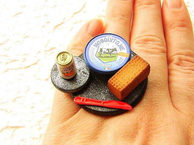Cute Food Ring Orange Juice  Cream Cheese Crackers  Ring