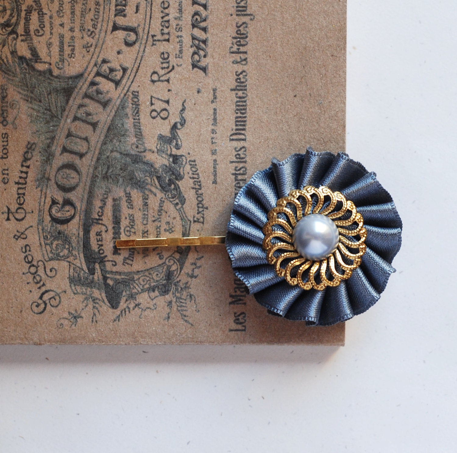 Silver - Gold Vintage style Hair Pin