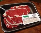 Men and Women love steak Carnivore Coasters Set of 4 Embroidered in Yarn