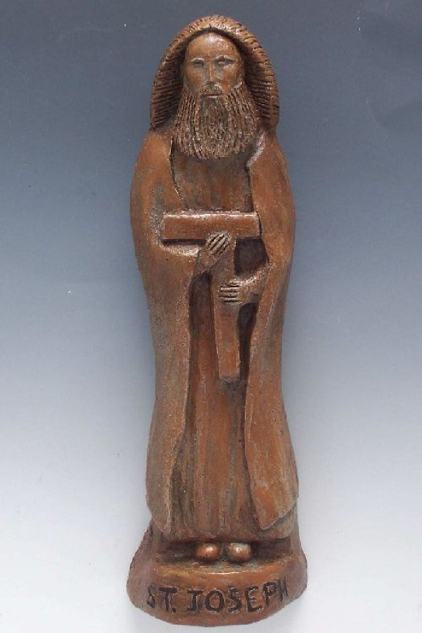 Handmade St. Joseph Statue: Patron of Fathers, Patron/Protector of Houses