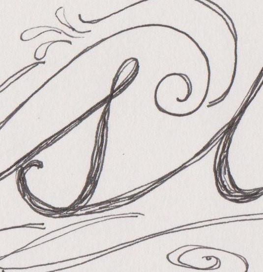 Ink on paper 'summer' original artwork for papercrafting or framing