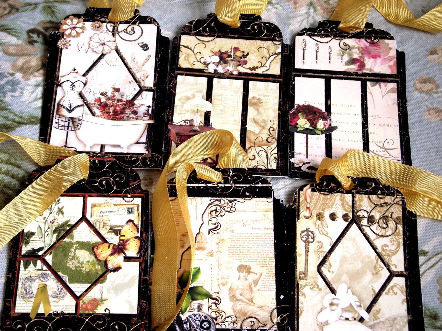 French  Gift  Tags  With  Various   Powder  Room  design