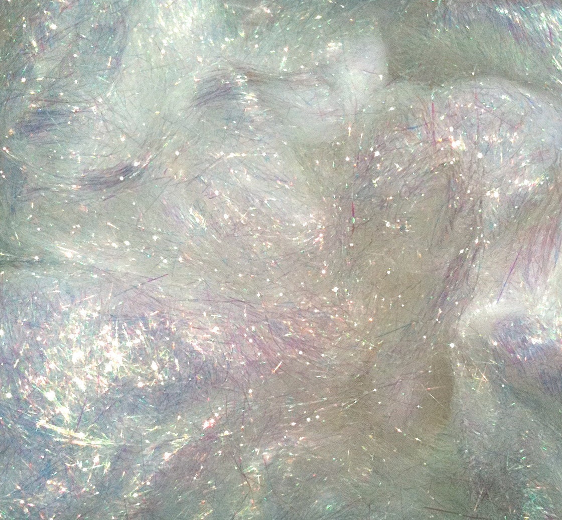 Aurora Crystalina Angelina - 1/2 oz Sparkle Spinning Fiber - heat fusible iridescent fiber
