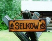 Wooden Camping Sign Mark Your Campsite Family Name RV