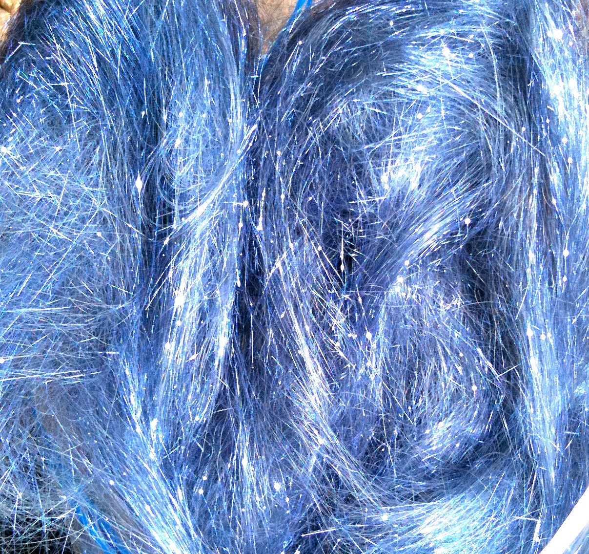 Ultraviolet Angelina - 1/2 oz Sparkle Spinning Fiber - heat fusible iridescent violet fiber