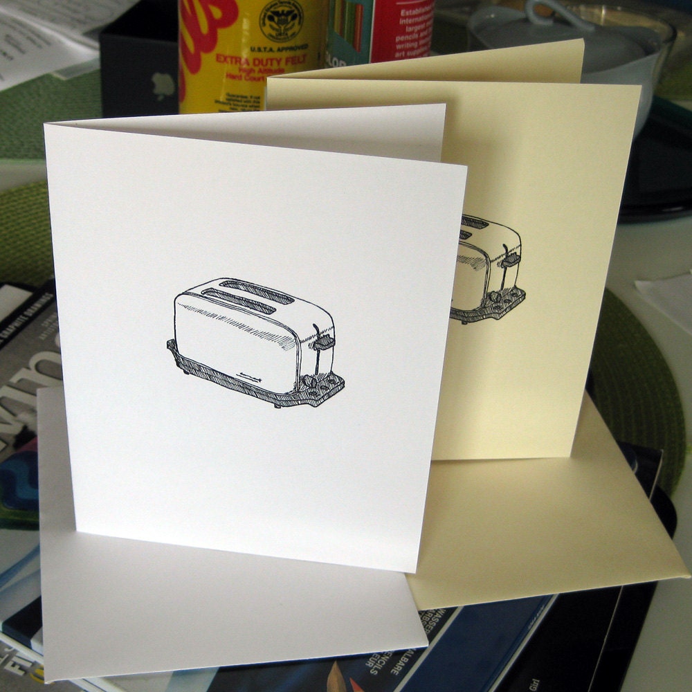 Toaster Illustration Note Card