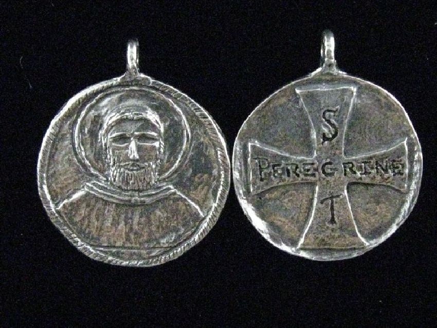 St. Peregrine, Patron of Cancer Patients and Those Cured of Cancer: Handmade Medal