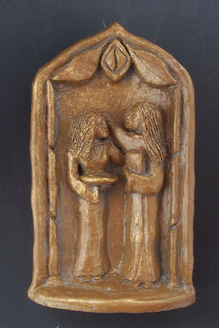 Sts Martha and Mary, Patrons of Sisters/Friends: Handmade Statue