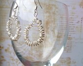 Silver Plated "Twisted" Wire Wrapped Earrings