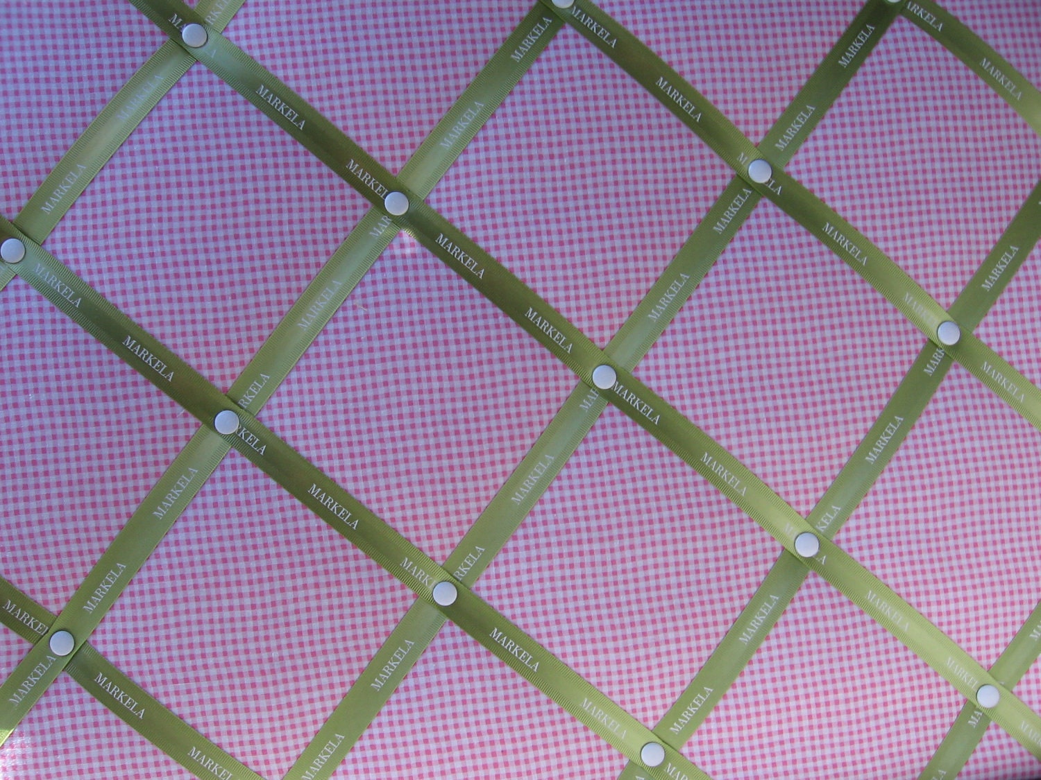 Pink and White Check Memory Board