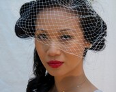 Birdcage Veil Floral White Feather Bridal Hat Fasionator