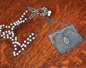 Antique Chatelaine  Purse Necklace