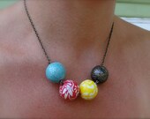 CMYK Geekery Chiyogami paper necklace