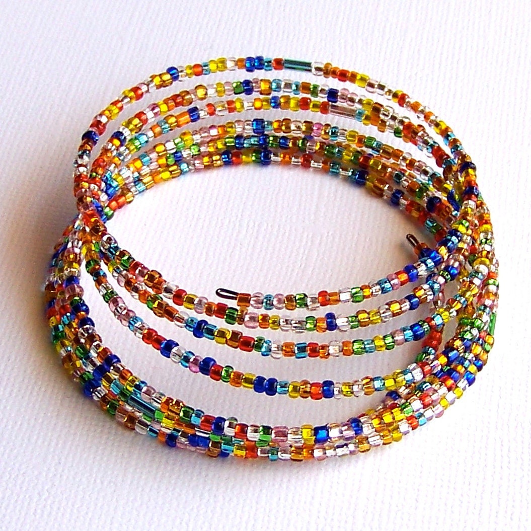 Multi Colored Memory Wire Bracelet