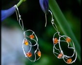 Carnelian & Sterling Silver Earrings - FIREFLY