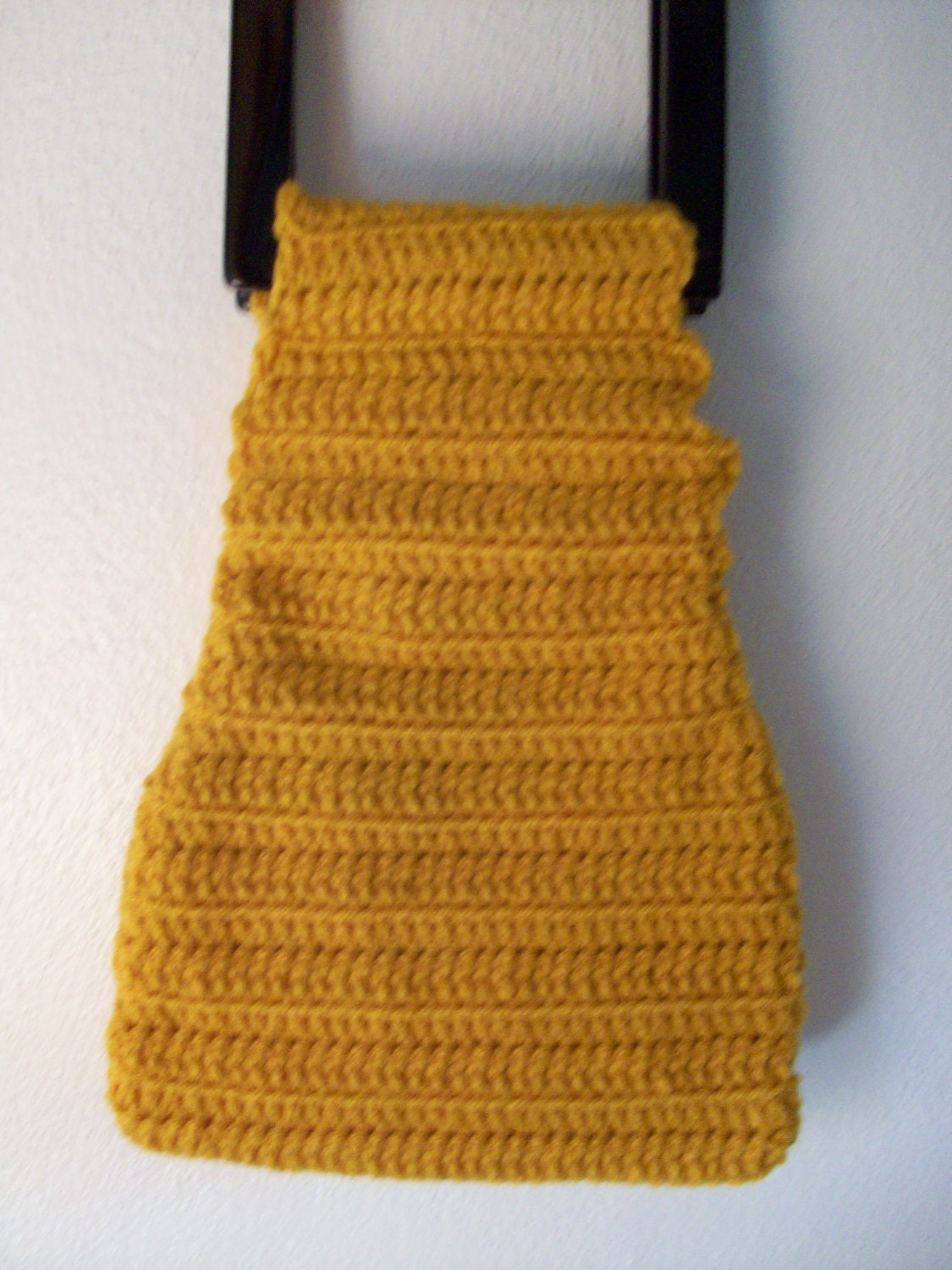 Mustard Yellow Crocheted Purse
