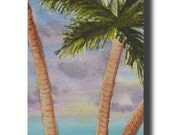 ACEO Tropical Sunset hawaii ORIGINAL painting by M. Pruitt