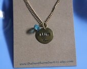 Bliss OOAK Hand Stamped Necklace
