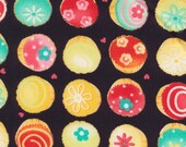 Cupcakes (Black)  - Japanese Fabric FQ