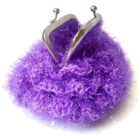 Crochet Frame Coin Purse Phlox Ruffled