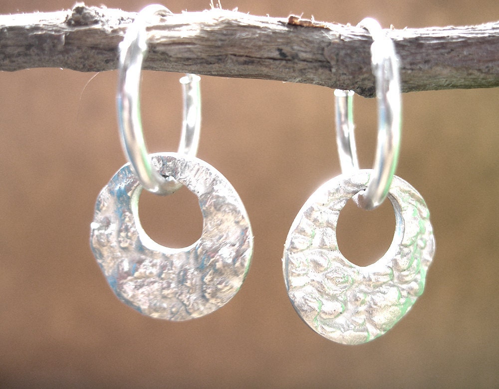 Donut hoop earrings