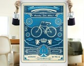 15% OFF Sale: Big Office Poster 20x30 (50x70cm) "Ready, Set, Bike", English or Hebrew, exercise healthy print, Fathers Day Gift