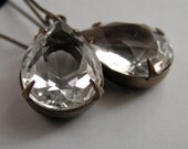 Clear Vintage Faceted Glass Jewel Drops . . . by Iddy Biddy Boutique