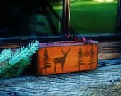 Deer Buck with Pine Trees Shelf Sitter Decorative Lodge Style Block