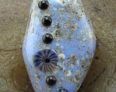 Lampwork Focal Bead -Coastline- Handmade by Jason Powers SRA LE Powers Art Glass