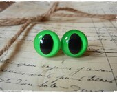 15mm L.S. Green Cat Safety Eyes for Plush Stuffed Animals 10 Pieces