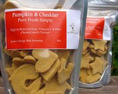 Dog Treats Grain Free Gluten Free Formula--Pumpkin & Cheddar Flavor 1-8oz Package Sm/Med Sized Shapes