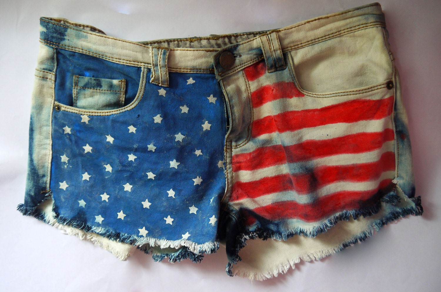 Vintage style American Flag Shorts uk Size 8 /27 waist