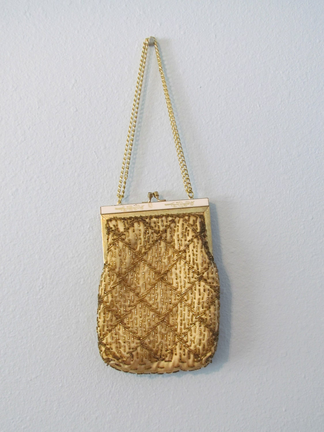 Vintage- 1960s Gold Purse