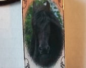 Black Stallion Domino Pendant