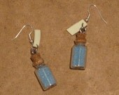 Alice style Drink Me bottle earrings