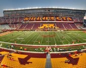 Minnesota Gophers College Football TCF Bank Stadium, MN - Panoramic - 12x36 Fine Art Print