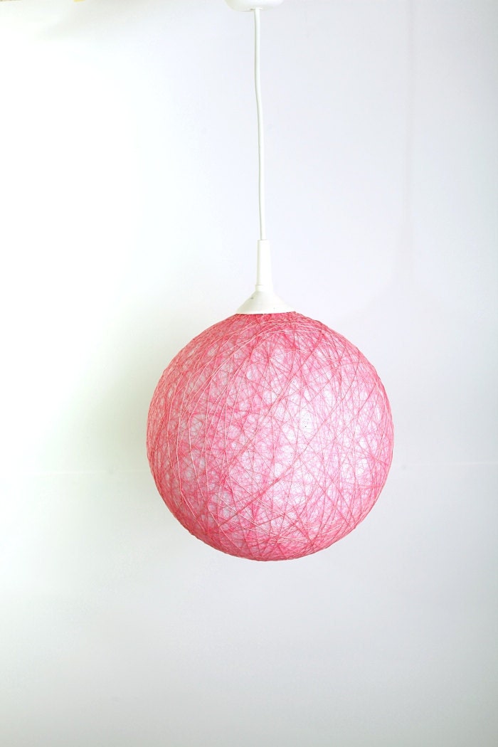 Handmade lamp, lamp shade, hanging lamp, Contemporary design interior accent Sweet Pink by FiligreeCreations on Etsy