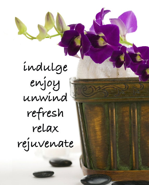 Bath, Spa, Salon - Art Print - Purple Orchid - 8 x 10